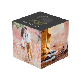 Vintage Gothic Black Rose Personalisiert Cube Würfel