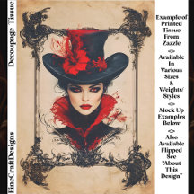 Vintage Gothic Femme Fatale Villain FH8L Decoupage