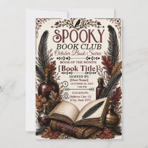 Vintage Gothic Gruseliger Buchclub Halloween Save The Date