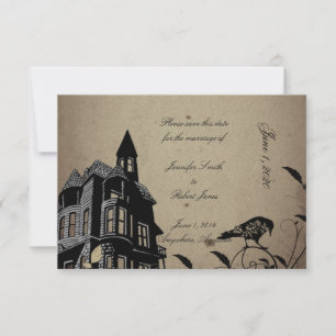 Vintage Gothic Hochzeit Save the Date