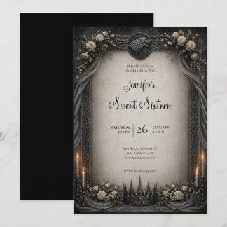 Vintage Gothic Sweet 16 Einladung