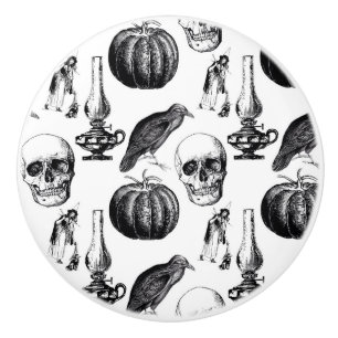 Vintage-Gotik-Halloween-Keramik-Schubladengriff Keramikknauf