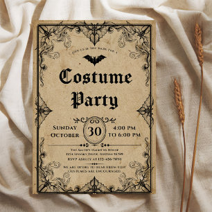 Vintage-Gotik-Kostüm-Party Halloween Einladung