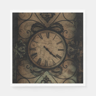 Vintage gotische antike Wand-Uhr Steampunk Serviette