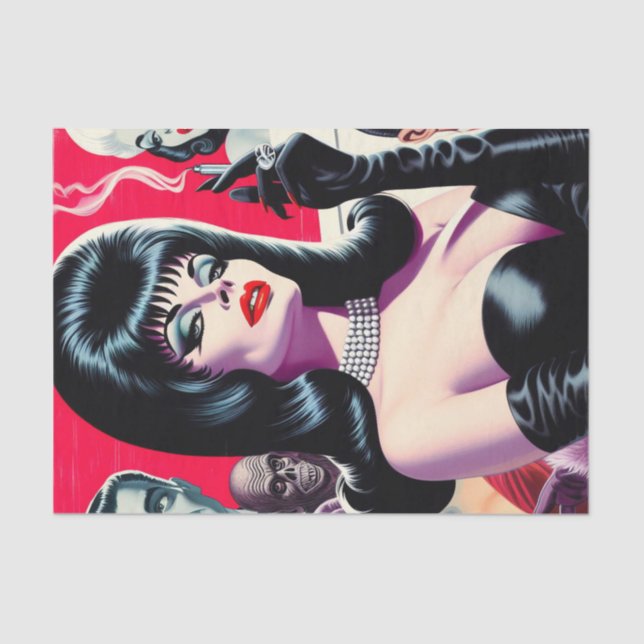 Vintage Gotische Frau Seidenpapier (Vorderseite)