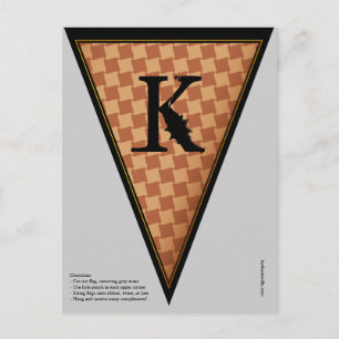 Vintage gotische Halloween-Bannermarkierung Postkarte