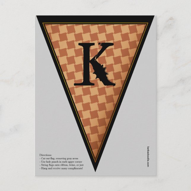 Vintage gotische Halloween-Bannermarkierung Postkarte (Vorderseite)