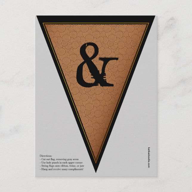 Vintage gotische Halloween-Bannermarkierung Postkarte (Vorderseite)