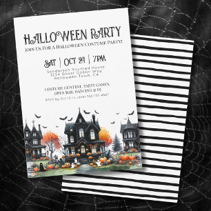 Vintage-Gotische Halloween-Party Einladung