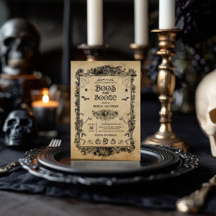 Vintage-Gotische Halloween-Party für Erwachsene mi Einladung