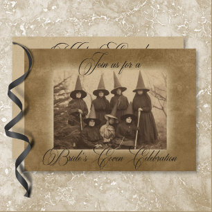 Vintage Gotische Hexen Halloween-Brautparty Einladung