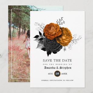 Vintage gotische Hochzeit - Foto zur Speicherung d Save The Date