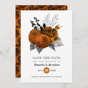 Vintage gotische Hochzeit Save The Date