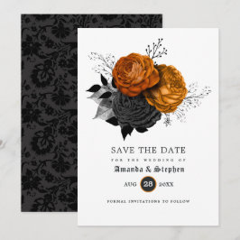 Vintage gotische Hochzeit Save The Date