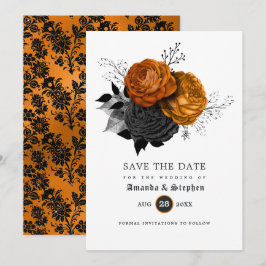 Vintage gotische Hochzeit Save The Date