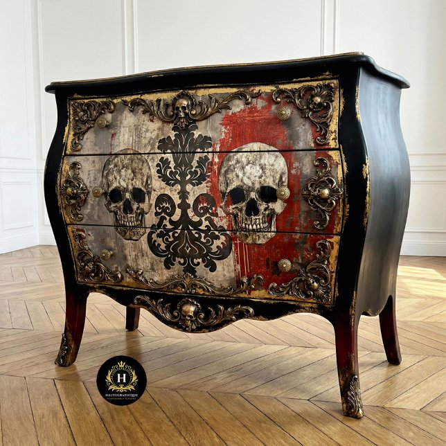 Vintage gotische Hochzeitskelett Seidenpapier (Von Creator hochgeladen)