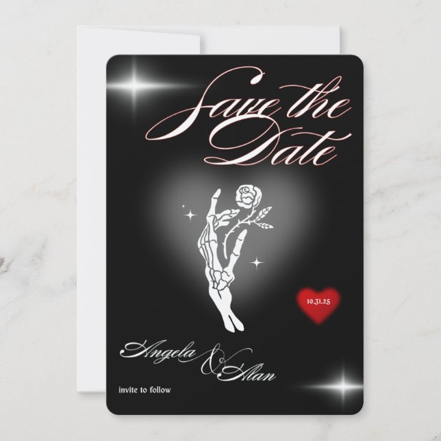 Vintage gotische Hochzeitsreise (Vorderseite)