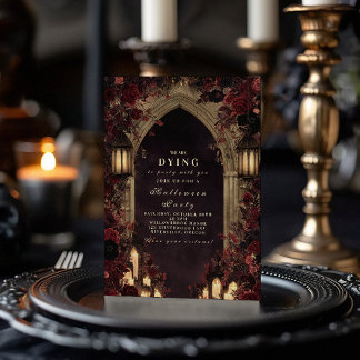 Vintage gotische Kathedrale Candlelight Celebratio Einladung
