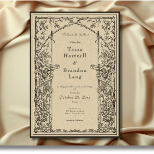 Vintage gotische Mittelalterliche Hochzeit des Wei Einladung