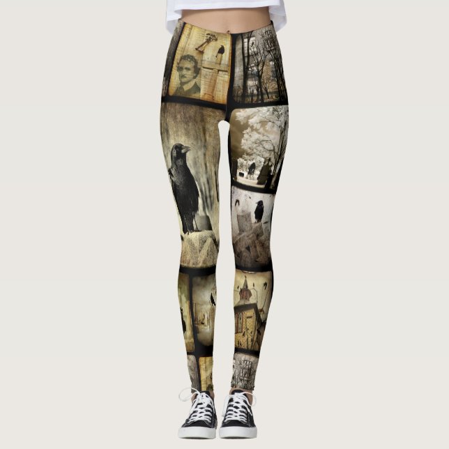 Vintage Gotische Quadrate Leggings (Vorderseite)