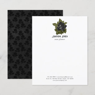 Vintage gotische schwarze Rose Personalisiert