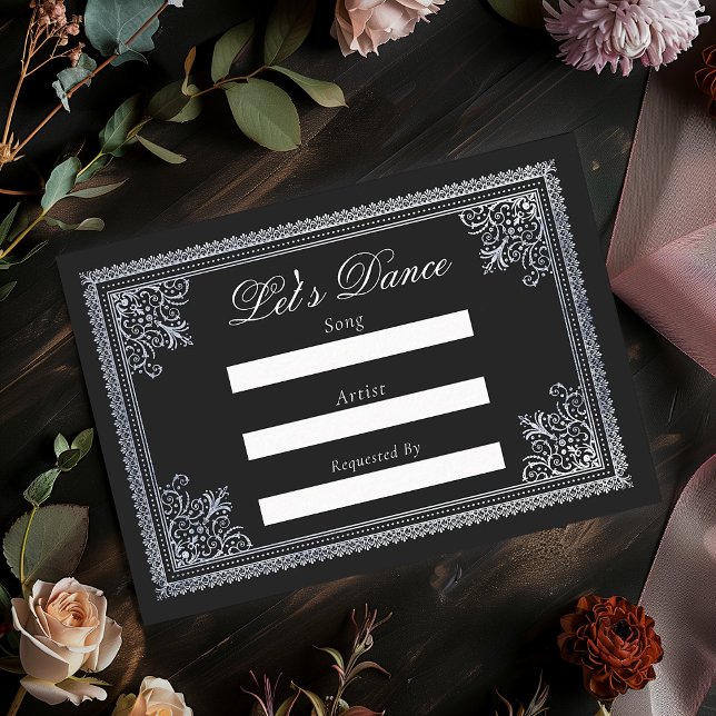 Vintage Gotische Viktorianische Hochzeitssong-Anfr Begleitkarte (Von Creator hochgeladen)