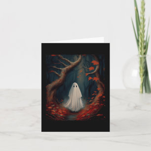 Vintage-Gotischer floraler Halloween-Geist verlore Karte