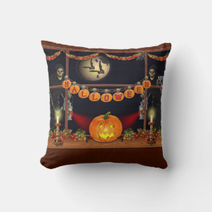 Vintage-Gotischer Fröhlicher Halloween-Feier Toten Kissen