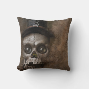Vintage-Gotischer Halloween-Schädel Kissen