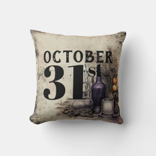 Vintage-Gotischer Halloween-Text: 31. Oktober - Sü Kissen