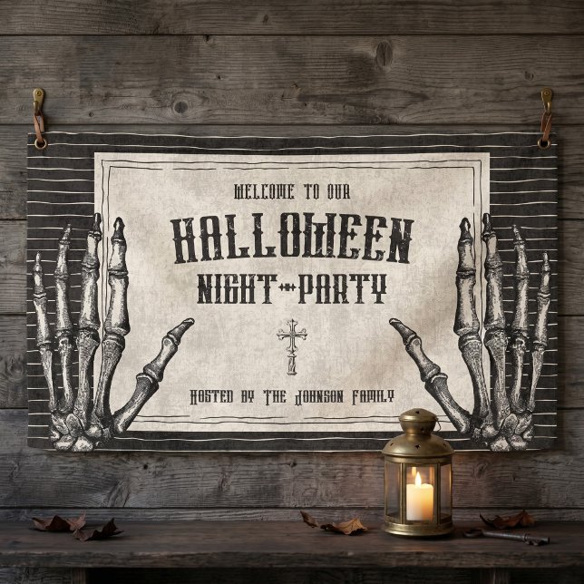 Vintage-Gotischer-Skelett-Halloween Banner (Vintage Gothic Skeleton Halloween Banner)