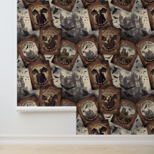 Vintage-Gotischer Vampir-Fledermaus Bram Stoker Ha Tapete