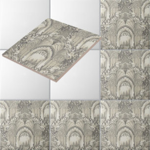 Vintage gotisches Burgmuster Fliese