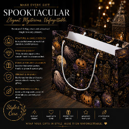 Vintage-Gotisches Halloween-Spooky-Night-Muster Große Geschenktüte