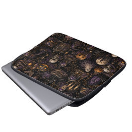 Vintage-Gotisches Halloween-Spooky-Night-Muster Laptopschutzhülle