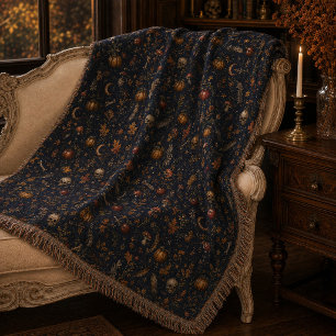 Vintage-Gotisches-Samhain-Dunkles-Botanisches-Must Decke