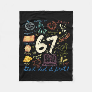 Vintage Gott hat es zuerst gemacht 67 Six Seven Me Fleecedecke