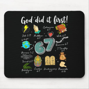 Vintage Gott hat es zuerst gemacht 67 Six Seven Me Mousepad