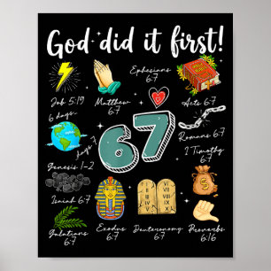 Vintage Gott hat es zuerst gemacht 67 Six Seven Me Poster