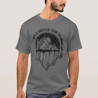 Vintage Gott ist größer als die Höhen und Tiefen T-Shirt