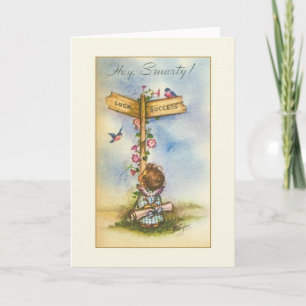 Vintage Graduation Greeting Card Karte