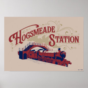 VINTAGE Grafik der HOGSMEADE-Station Poster