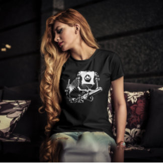 Vintage-Grafik einer Großformatkamera T-Shirt