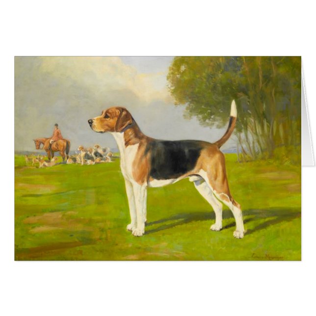 Vintage Grafik - Geländeläufer-Hund, (Vorderseite (Horizontal))