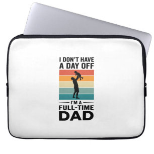 Vintage Grafik T-Shirt Design für Vollzeit-Vater_1 Laptopschutzhülle