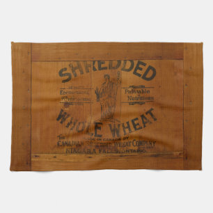 Vintage, grafisch geschredderte, geblasene Hartkäs Geschirrtuch