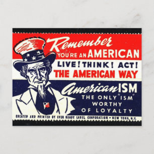 Vintage grafische Postkarte