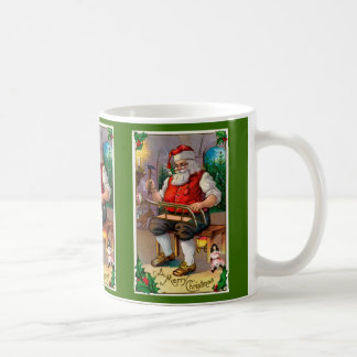 Vintage grafische Sankt in seiner Werkstatt Kaffeetasse