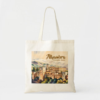 Vintage Granada Spanien Alhambra Aquarell Reise Tragetasche