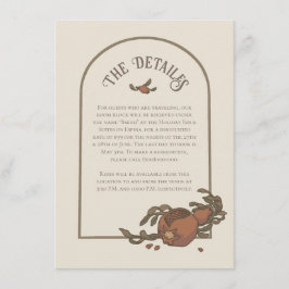 Vintage Granatschlusskarte Begleitkarte